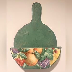 Vintage Distressed Crackled Base Padle Shelf